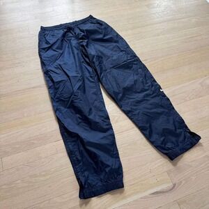Nike Vintage Windbreaker Track Pants Navy Blue Nylon Joggers Mens Large Swoosh